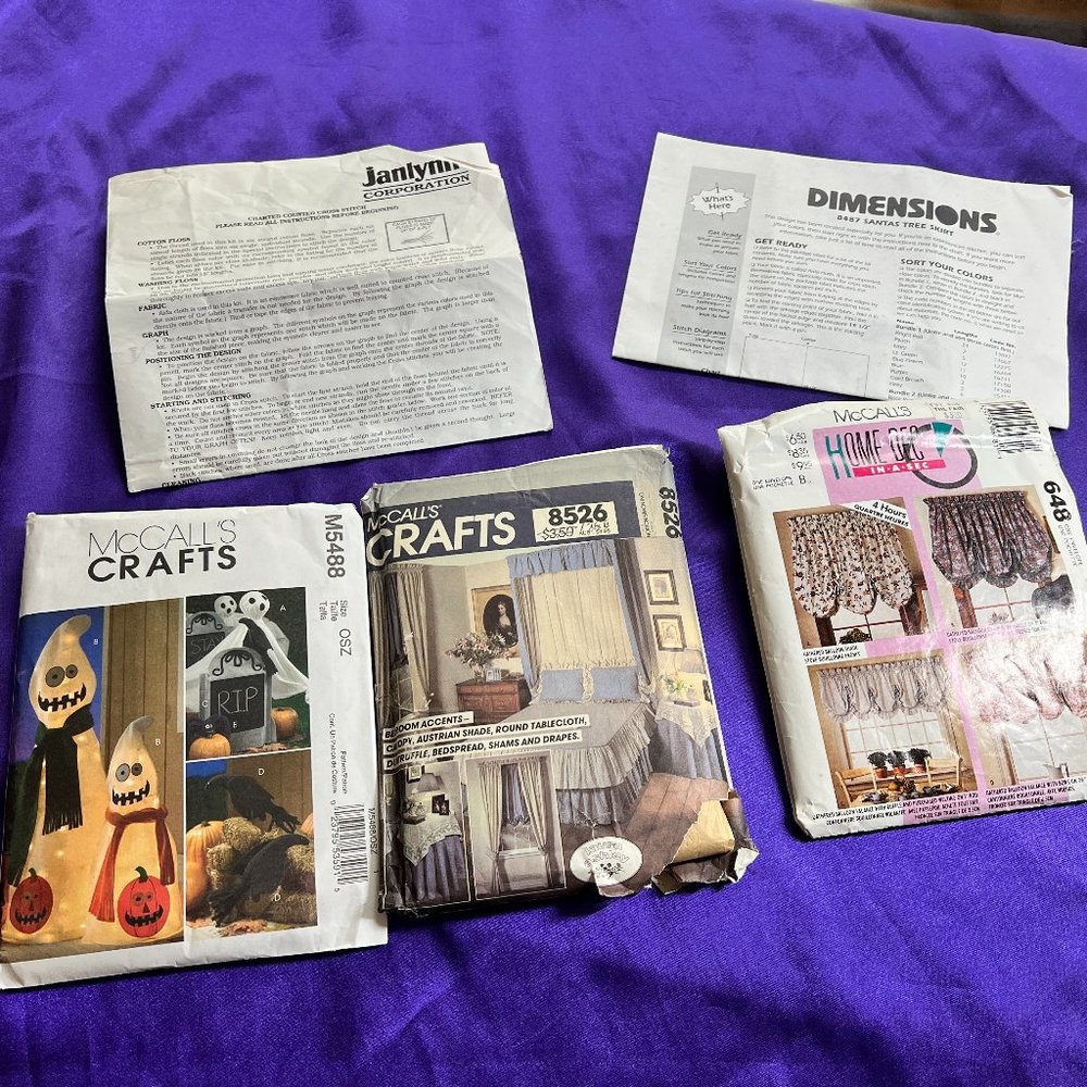 VTG 📌 McCall's Crafts Patterns #8526 & #648  M5488 and more....